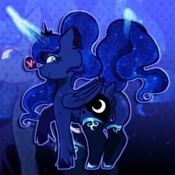 alicorn anal_wink animal_genitalia animal_vulva anus blue_body blue_eyes blue_skin chamiku chamkaskleiber equid equine equine_anus equine_genitalia equine_vulva eyebrows female feral friendship_is_magic genitals hair hasbro hi_res horn horse magic mammal my_little_pony mythological_creature mythological_equine mythology pony princess_luna_(mlp) puffy_anus solo tail wings
