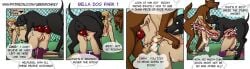 2d blonde_hair canine comic cum cum_in_mouth cum_in_pussy cum_inside doggy_style face_fucking feral_on_human feral_penetrating hairless_pussy human_penetrated irrumatio knot knotting oral original small_breasts speech_bubble spitroast threesome ubermonkey vaginal_penetration xray zoophilia