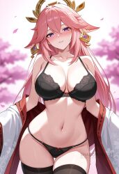 yae miko from genshin impact by shadowrealmarts