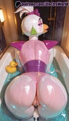 1girls 2025 ai_generated anus anus artist_name ass ass_focus bathing bathtub clitoral_hood electroworld exposed_anus exposed_pussy female five_nights_at_freddy's:_security_breach fnaf glamrock_chica_(fnaf) hi_res high_quality high_resolution highres juicy_pussy partially_submerged patreon patreon_username pool pussy shiny shiny_skin stable_diffusion tight_anus tight_pussy vagina wading water watermark wet
