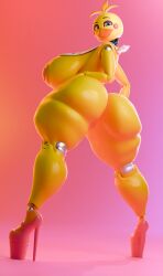 3d animatronic anthro ass ass_focus backboob beak bedroom_eyes big_ass big_breasts blue_eyes blush_stickers breasts breasts_bigger_than_head butt_crack calit00oo casual chicken covered_nipples curvaceous eyeshadow female female_only five_nights_at_freddy's five_nights_at_freddy's_2 footwear functionally_nude_female galliform hands_on_hips hi_res high_heels hips huge_ass huge_breasts huge_butt large_butt looking_at_viewer looking_back machine makeup massive_ass massive_breasts metallic_body narrowed_eyes nude_female orange_areola pasties pink_high_heels pink_panties pinup_pose platform_heels presenting purple_eyeshadow raised_eyebrow rear_view robot robot_girl simple_background smiling smiling_at_viewer solo solo_female spread_legs tagme tall_female thick_thighs thighs toy_chica_(axylpup) toy_chica_(fnaf) video_games voluptuous voluptuous_female wide_hips yellow_body
