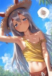 1girls ai_generated animal_ears anthropomorphization artist_request eyes female hair legs skin tagme tamamo_cross_(umamusume) umamusume umamusume_pretty_derby young