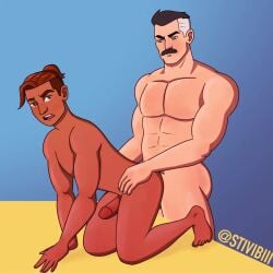 2d anal anal_sex animated blue_eyes daddy dilf doggy_style doggy_style_position doggy_style_sex doggystyle_position gay interracial interspecies invincible invincible_(tv_series) male male/male male_only moustache nolan_grayson omni-man penis_in_ass rex_sloan rex_splode stivibiii tagme tan_skin thrusting_into_ass video viltrumite