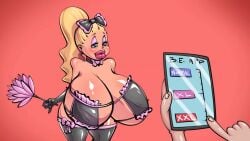 2d animated big_breasts bimbo blonde_hair breast_expansion breasts_bigger_than_head dirtynike expansion growth huge_breasts inflation maid no_sound tagme video