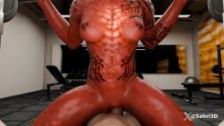 3d animated athletic_female baldur's_gate baldur's_gate_3 black_nails bondage broken_horn burn_scar chains clawed_fingers claws fangs female femdom gym handcuffed handcuffs hard_nipples horns karlach male muscular muscular_female pointy_ears pov riding sahri3d small_breasts sound submissive_male tail tattoo tattoos tiefling vaginal_penetration vaginal_sex video weightlifting workout workout_sex