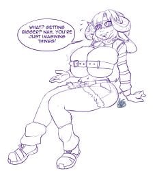 big_breasts breasts cleavage female furry huge_breasts lunarspy tagme thick_thighs wide_hips