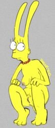 2015 anus breasts female hauntzor jewelry lagomorph mammal marge_simpson necklace pussy rabbit solo the_simpsons