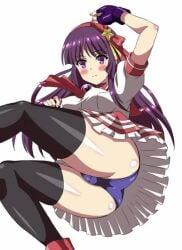 ass_focus athena_asamiya big_ass idol king_of_fighters king_of_fighters_xiv psycho_soldier purple_hair school_uniform schoolgirl schoolgirl_uniform snk star_hair_ornament