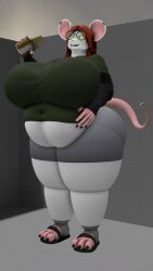bbw big_breasts breasts cleavage female furry huge_breasts kingofthekabuto overweight queenofthekabuto tagme thick_thighs wide_hips