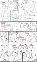 2025 absurd_res anthro balls becoming_erect black_sclera bodily_fluids boss boss_and_employee canid canine casual_nudity chair checking_time clock closing_door clothed clothing coat comic cutaway dialogue digital_drawing_(artwork) digital_media_(artwork) doctor dripping duo emanata english_text erection expression_cutaway eye_contact eyewear felid flaccid footwear foreskin fox frustration_cloud furniture genital_fluids genitals glasses hi_res humanoid_genitalia humanoid_penis licking lion looking_at_another male mammal name_drop name_in_dialogue necktie negativetheory nude office on_chair oral pantherine paralyzed patting_back penile penis penis_grab penis_lick precum precum_drip restricted_palette sabotage sedated sex shoes signature simple_background sitting sitting_on_chair smug text tongue tongue_out topwear uncircumcised vein veiny_penis victor_johansen waking_up watch wearing_glasses white_background wristwatch