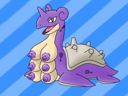 6_breasts breasts female female_focus female_only feral lapras multi_breast nintendo pokemon pokemon_(species) purple_body shiny_pokemon solo solo_female what