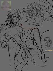 anal azure_(forsaken) blowjob nipples nonbinary tears tentacle tentacle_sex two_time_(forsaken)