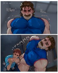 bara big_cock big_dick big_penis boner closed_eyes cock daddy dick dilf dispatch_(game) erection garbeorn gay grabbing_penis handjob huge_cock jerking jerkingoff licking licking_penis male male_only masturbation moustache muscular muscular_male penis phenomaman robert_robertson thick_cock thick_dick thick_penis veiny veiny_penis