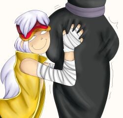 2boys big_ass brawl_stars bulge bulge_under_clothes crossover duo fang_(brawl_stars) furious_fang gay geminimanfucker9000 grabbing grabbing_ass grabbing_from_behind high_quality high_resolution huge_ass joke_art male male/male male_only naruto naruto_shippuden pervert self_upload shimura_danzou smaller_male smile twitter_link weird weird_crossover yaoi