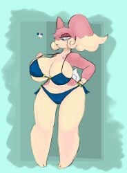 artesjsc audino big_breasts breasts cleavage female huge_breasts pokemon pokemon_(species) thick_thighs wide_hips