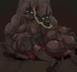 anthro big_breasts birthday bovid bovine breasts bursting cattle exhausted female forced gore group humanoid mammal multi_breast openfracturesday organs popping pregnant solo trapped trio