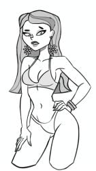 asian asian_female bikini bikini_bottom bikini_top daisy_hyeong earrings exotic_escapade long_hair sketch swimsuit swimwear that_dan_guy