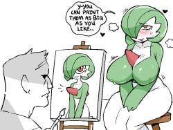 1boy 1girls 2025 2d 2d_(artwork) 2d_artwork anthro areola areola_bulge areolae areolae_visible_through_clothing bangs bedroom_eyes big_ass big_breasts big_butt big_hips big_thighs blush blush_lines breasts breasts_apart canvas canvas_(object) child_bearing_hips cleavage clothed clothed_female clothing collarbone colored_sketch creatures_(company) curvaceous curvaceous_female curvaceous_figure curves curvy curvy_body curvy_female curvy_figure curvy_hips curvy_thighs dialogue dizzyspells duo english english_dialogue english_text female female_focus female_pervert funny game_freak gardevoir green_hair hair_between_eyes hair_over_one_eye heart heart_symbol hearts_around_head horny horny_female hourglass_figure huge_breasts in_heat large_breasts male meme nintendo nipple_bulge nipples nipples_visible_through_clothing painting painting_(object) perky_breasts perky_nipples pokémon_(species) pokemon pokemon_(species) pokemon_rse puffy_areola puffy_nipples red_eyes short_hair sketch steam sweat sweatdrop sweating sweaty sweaty_breasts text thick thick_ass thick_hips thick_legs thick_thighs thighs tight_clothing tight_fit voluptuous voluptuous_female white_body white_skin wholesome wide_hips