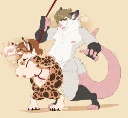 absurd_res ahe_gao american_opossum anthro anthro_on_anthro anthro_penetrated anthro_penetrating anthro_penetrating_anthro belly bent_over blep blush bodily_fluids bondage bound breasts breeding_request claws collar cum cum_drip cum_inside cum_on_ground dominant dominant_anthro dominant_male dripping duo ejaculation eye_roll felid feline female female_penetrated from_behind_position genital_fluids hands_behind_back hi_res knock-kneed looking_pleasured male male/female male_penetrating male_penetrating_female mammal marsupial nipple_piercing nipples nude nude_anthro nude_female nude_male open_mouth penetration piercing pubic_tattoo restraints rope rope_bondage rope_harness sex simple_background sinisterheaven standing standing_sex submissive submissive_anthro submissive_female tattoo thick_thighs toe_claws tongue tongue_out virginia_opossum yellow_background