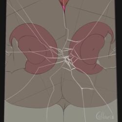 1girls alligator animated big_breasts breasts_bigger_than_head collaris cracked_glass huge_breasts looking_at_viewer sound tagme video