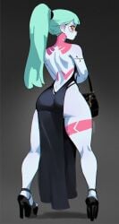 1girls ai_assisted ai_generated ass ass_focus big_ass big_breasts breasts cd_projekt_red curvaceous curvy curvy_figure cyberpunk cyberpunk:_edgerunners cyberpunk_(series) cyberpunk_2077 dat_ass digital_media_(artwork) dress dumptruck_ass dumptruck_butt fat_ass female female_only green_hair hips honkibooty hourglass_figure huge_ass large_ass legs mature mature_female rebecca_(edgerunners) slim_waist solo thick thick_ass thick_hips thick_legs thick_thighs thighs voluptuous waist wide_hips wide_thighs