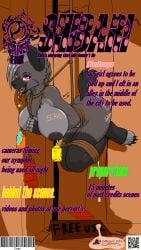 9:16 absurd_res alexa anthro ass big_breasts bodily_fluids bondage bondage bound breasts canid canine cum female fur genital_fluids hi_res hyena mammal nipples nude piecing piercing restraints rope rope_bondage rope_harness sex solo xdiegosilvax