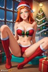 1girls ai_generated arm_support artist_name bare_shoulders bell bikini bow box bra breasts cartoon_network christmas christmas_lights christmas_tree cleavage collarbone earrings feet female full_body fur-trimmed_bikini fur_trim gift gift_box gloves green_eyes hat hi_res indoors jewelry kneehighs knees_up large_breasts legs lips long_hair looking_at_viewer mole mole_on_breast navel night no_shoes orange_hair panties parted_lips patreon_username red_bikini red_headwear red_socks rule34lab sam_(totally_spies) santa_bikini santa_hat sitting snow snowing socks solo spread_legs stomach strapless strapless_bikini swimsuit thighs totally_spies underwear window wooden_floor