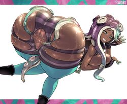 1girls alternate_breast_size alternate_version_available anus arched_back ass ass_up big_ass big_breasts breast_squish breasts bubble_butt clothing curvy dark-skinned_female dark_skin decensored drooling female female_focus female_only hi_res highres huge_ass huge_breasts large_ass large_breasts legwear looking_at_viewer marina_(splatoon) mostly_nude nintendo octoling presenting presenting_anus presenting_hindquarters presenting_pussy pussy rebis saliva sideboob simple_background solo solo_female solo_focus splatoon splatoon_2 thick thick_thighs thighs uncensored vagina voluptuous wet white_background wide_hips