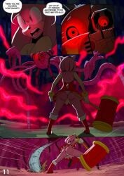 1boy 2girls amy_rose anthro bat comic death dialogue eggrobo female_death fox guro hammer hedgehog male_death mechanical_tentacles page_11 pheromones piko_piko_hammer robot rouge_the_bat sonic_(series) tagme tails_the_fox tentacle underrock upskirt