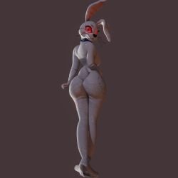 1girls big_ass big_breasts bunny_ears bunnysuit five_nights_at_freddy's five_nights_at_freddy's:_security_breach knife looking_back vanny_(fnaf)
