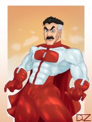 blue_eyes daddy dilf gay invincible invincible_(tv_series) male male_only moustache muscular muscular_male nolan_grayson omni-man solo solo_focus solo_male thedruzy viltrumite