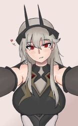 1female artist_request big_breasts blush blush_lines blushing blushing_at_viewer clothed detached_sleeves digital_drawing_(artwork) facing_viewer female female_focus female_only fortnite fortnite:_battle_royale fully_clothed grey_hair hair_ornament hearts_around_head knight lexa_(fortnite) looking_at_viewer love princess_lexa_(fortnite) red_eyes shoulders simple_background sketch smile source_request teeth_showing white_hair