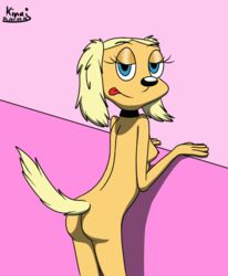 anthro ass brandy_&_mr_whiskers brandy_harrington breasts canine collar disney disney_channel female kinaj mammal nipples nude pose solo toon_disney