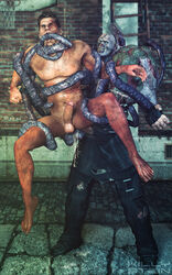 2boys 3d anal anal_penetration blood cum_in_ass cum_while_penetrated curved_cock dirty erect_nipples erection fingerless_gloves forced_yaoi full_body gay interspecies killystein lifting male_only monster multiple_boys nemesis_(resident_evil) nude oral_penetration penis piers_nivans rape resident_evil reverse_suspended_congress sex source_filmmaker tentacle tentacle_rape tentacles_on_male torn_pants tyranted wince yaoi