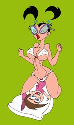 1girls aged_up arms_up bad_anatomy bare_shoulders big_breasts bikini bikini_bottom bikini_top black_hair blue_eyes brown_hair busty caglioro3666 cleavage closed_eyes curvy dakimakura erect_nipple erect_nipples eyelashes female_only front_view glasses grown_up hat hourglass_figure human lipstick makeup micro_bikini midriff nickedodeon nickelodeon nipple_bulge older open_mouth pillow pose posing red_lipstick short_hair simple_background skimpy smooth_skin solo swimsuit the_fairly_oddparents tied_hair timmy_turner tootie twintails underboob voluptuous white_bikini wide_hips