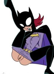 1girls barbara_gordon barbara_gordon_(the_batman) bardock510 batgirl batgirl_(the_batman) batman_(series) dc_comics female female_only pants_down pussy red_hair solo tagme the_batman union_of_the_snake