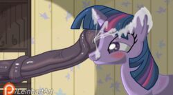 2d_animation animal animated cum ejaculation friendship_is_magic furry hasbro licking_penis my_little_pony purple_fur twilight twilight_sparkle_(mlp)