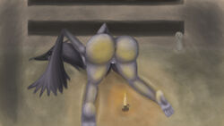 avian beak bird corvid crow crow_demon dark_souls dark_souls_2 feathered_wings feathers female fromsoftware mammal nude ornifex unknown_artist video_games wings