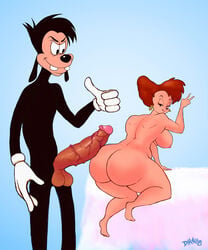 1boy 1girls 2017 age_difference anthro areola artist_name ass balls ballsack big_breasts big_butt big_penis breasts canine cheating cheating_wife diraulus disney duo erect_nipples erection female foreskin foreskin_folds fully_retracted_foreskin goof_troop imminent_sex inner_foreskin intact male mammal mature_female max_goof nipples nude pearly_penile_papules peg_pete penis scrotum straight testicles toony uncut vein veiny_penis