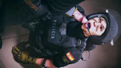 1boy 1girls 3d animated bandit_(rainbow_six) blue_eyes brown_hair cum cum_in_mouth cum_on_tongue cumshot duo eddysfm erection european female handjob heavy_breathing kneeling licking_penis male military mira_(rainbow_six) open_mouth oral penis rainbow_six rainbow_six_siege shorter_than_30_seconds sound source_filmmaker spanish spanish_flag straight tom_clancy tongue tongue_out video