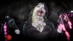 1girls 3d anal_beads bedroom_eyes bela_(resident_evil) black_lipstick blonde_hair blood_on_face buttplug camera_flash camera_pov capcom choker clothing dildo dubious_consent female female_focus female_only fluffy_cuffs forehead_tattoo gag gloves handcuffs holding_object hood hungry imminent_bdsm imminent_cbt imminent_death imminent_penetration imminent_rape imminent_sex licking licking_lips licking_teeth looking_at_viewer lustful_gaze magic_wand mouth_gag necklace remote_control_vibrator resident_evil resident_evil_8:_village scamarai seductive_look sex_toy toy toys vibrator