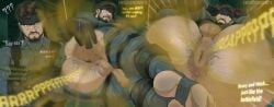 2d 2d_(artwork) ??? anger_symbol angry annoyed anus anus_focus arms_crossed artist_name ass ass_focus balls barefoot beard beauty_mark beauty_mark_on_ass beauty_marks big_ass big_ass_(male) big_butt big_butt_(male) butt butt_focus dialogue dirty_feet emissionswhite english english_dialogue english_text facial_hair fart fart_cloud fart_fetish feet gay gritted_teeth hairy_anus hairy_ass hairy_butt hairy_male hands_behind_head laying_on_side legs_apart legs_together legs_up male male_only metal_gear_solid multiple_panels multiple_poses onomatopoeia panels penis presenting_anus presenting_ass presenting_butt presenting_hindquarters question_mark questioning serious serious_expression serious_face serious_look solid_snake spreading spreading_anus spreading_ass spreading_butt spreading_own_anus spreading_own_ass spreading_own_butt stirrup_legwear stirrups sweaty_anus tactical_gear tactical_nudity taint talking talking_to_another text watermark