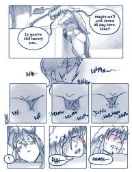 meekbot 2girls yuri belly_worship kissing_belly licking_belly groping_belly taller_female shorter_female breasts big_breasts chubby chubby_female chubby_belly belly blush blushing height_difference size_difference