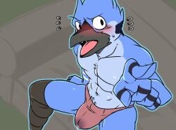 mordecai (regular show) from cartoon network by saku1saya