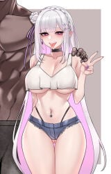emilia (re:zero) from re:zero kara hajimeru isekai seikatsu by dogs (dlrkdejr26)