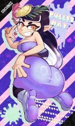 1girls absurd_res absurd_resolution absurdres ass ass_focus ass_in_dress bare_shoulders beauty_mark beauty_mark_under_eye big_ass big_breasts big_butt black_hair boobs_and_butt_pose breasts bubble_ass bubble_butt callie_(splatoon) callie_(summer_nights) cleavage curvaceous curvy curvy_female curvy_figure dress fat_ass female female_focus female_only hand_on_ass hand_on_own_ass heart hi_res high_resolution highres huge_ass huge_butt inkling large_ass long_ears long_hair medium_breasts mole mole_under_eye nintendo pointy_ears saguinee sideboob simple_background smile smiling solo solo_female solo_focus splatfest splatoon splatoon_(series) splatoon_3 summer_nights_splatfest tagme tentacle_hair voluptuous voluptuous_female yellow_eyes