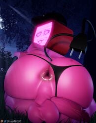 1futa 3d anus ass ass_focus back_view background balls big_penis black_panties cock-tail cocktail detailed_background forest forest_background forsaken_(roblox) futanari futanari_only genitals hat hi_res huge_ass kneeling linus06050 looking_at_viewer looking_back_at_viewer naked naked_futa night nude nude_futa nude_futanari outdoors panties penis pink_body pink_skin presenting presenting_hindquarters roblox roblox_game robloxian robot self_upload solo solo_focus solo_futa tail testicles tv_head underwear veeronica vulva