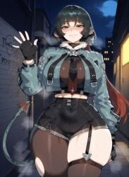 1girls ai_generated alternate_breast_size before_rape before_sex big_ass big_breasts big_butt big_hips big_thighs black_hair blush boobaai breasts covered_navel curvaceous curvaceous_female curvaceous_figure curvy curvy_figure deep_skin female female_focus green_eyes groping hair hair_between_eyes hair_ornament handcuffs horny horny_female hoyoverse huge_ass huge_breasts huge_butt huge_thighs jane_doe_(zenless_zone_zero) large_ass large_breasts light-skinned_female lips long_hair long_sleeves mihoyo parted_lips rat rat_ears rat_girl rat_tail red_nails sexy smile solo solo_focus stockings straight sweat tail toned_female toned_stomach voluptuous voluptuous_female waving waving_at_viewer waving_hand wide_hips zenless_zone_zero