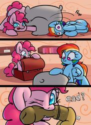 ass big_butt comic dildo earth_pony english_text equine female feral friendship_is_magic horse mammal my_little_pony pegasus pinkie_pie_(mlp) pony rainbow_dash_(mlp) sex_toy slavedemorto text wings