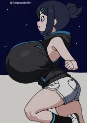 pokemon liko_(pokemon) solo female huge_breasts outfit dylanozoka18 running